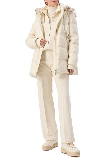 Кашемировый пуховик с отделкой из рыси MVST, арт. FTBKB-Y553LX/LC1664, фото 2