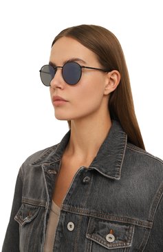 Женские солнцезащитные очки RAY-BAN синего цвета, арт. 3637-002/G1 | Фото 2 (Кросс-КТ: С/з-унисекс; Региональные ограничения белый список (Axapta Mercury): Не проставлено; Нос: Не проставлено; Тип очков: С/з; Материал: Металл; Очки форма: Круглые; Оптика Гендер: оптика-унисекс)