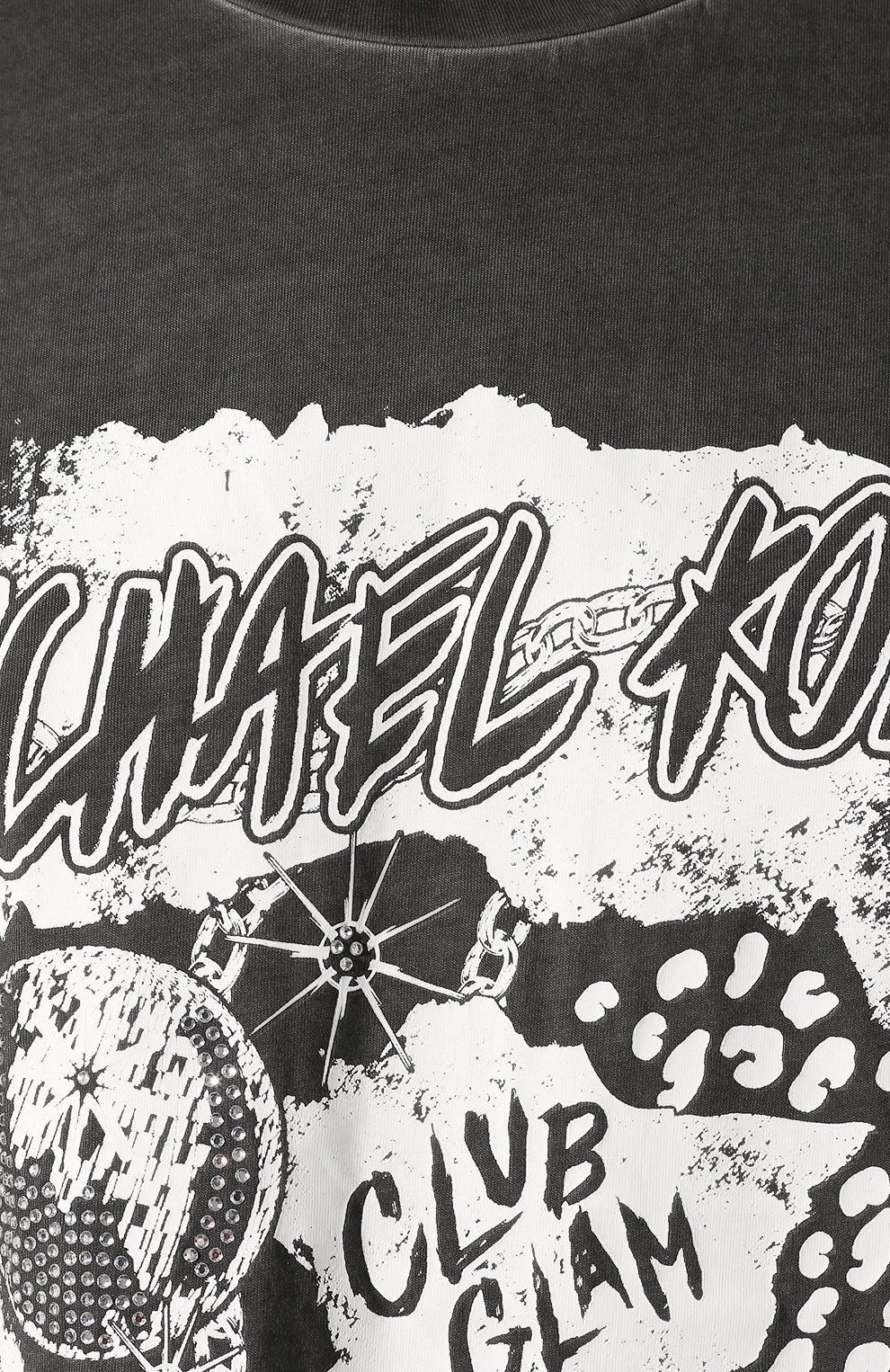 Хлопковая футболка MICHAEL MICHAEL KORS черного цвета по цене 11950 руб., арт. MH95MET97J, фото 5 Хлопковая футболка MICHAEL MICHAEL KORS, арт. MH95MET97J, фото 5