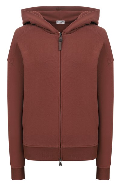 Женский хлопковая толстовка BRUNELLO CUCINELLI, арт. MN05NHF406