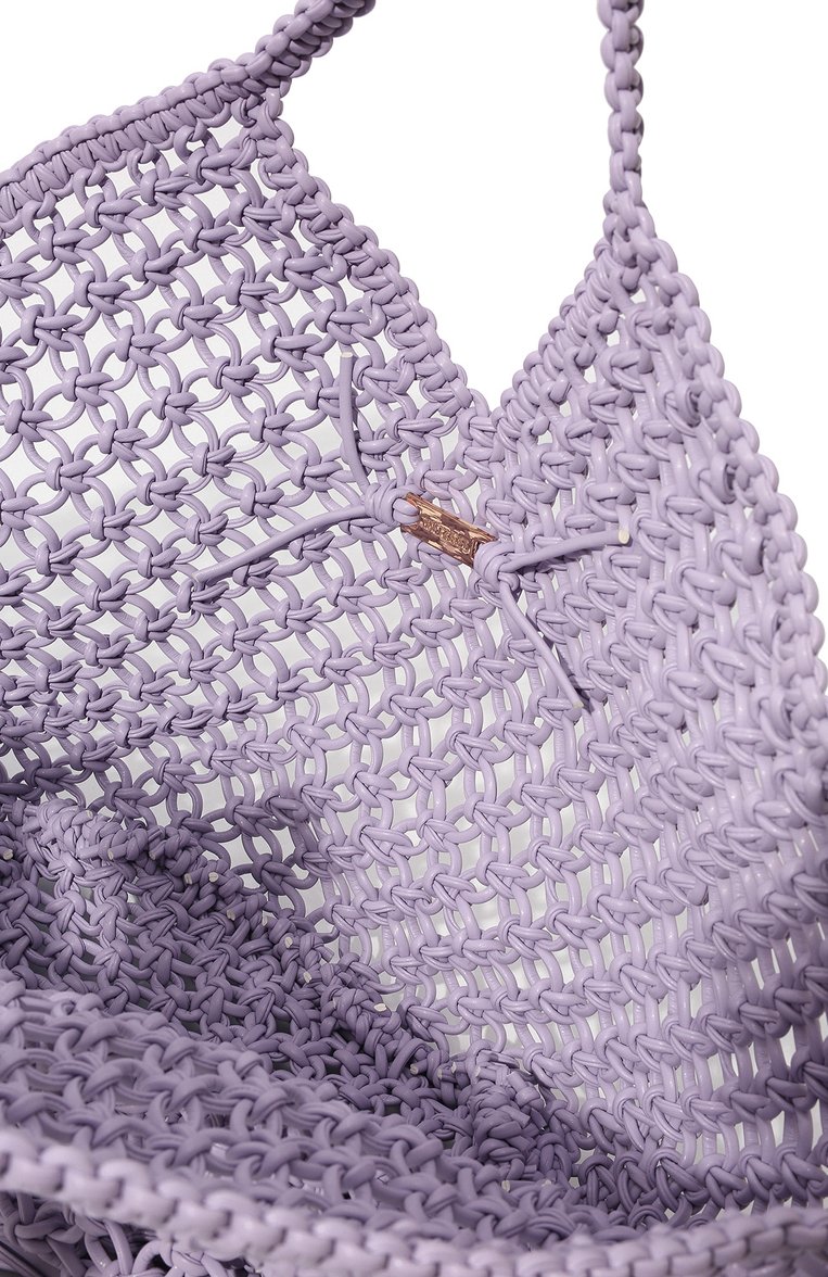 Женская сумка woven basket large YUZEFI сиреневого цвета, арт. YUZRS22-LW-033 | Фото 5 (Размер: large; Материал: Текстиль; Сумки-технические: Сумки top-handle; Региональные ограничения белый список (Axapta Mercury): Не проставлено)