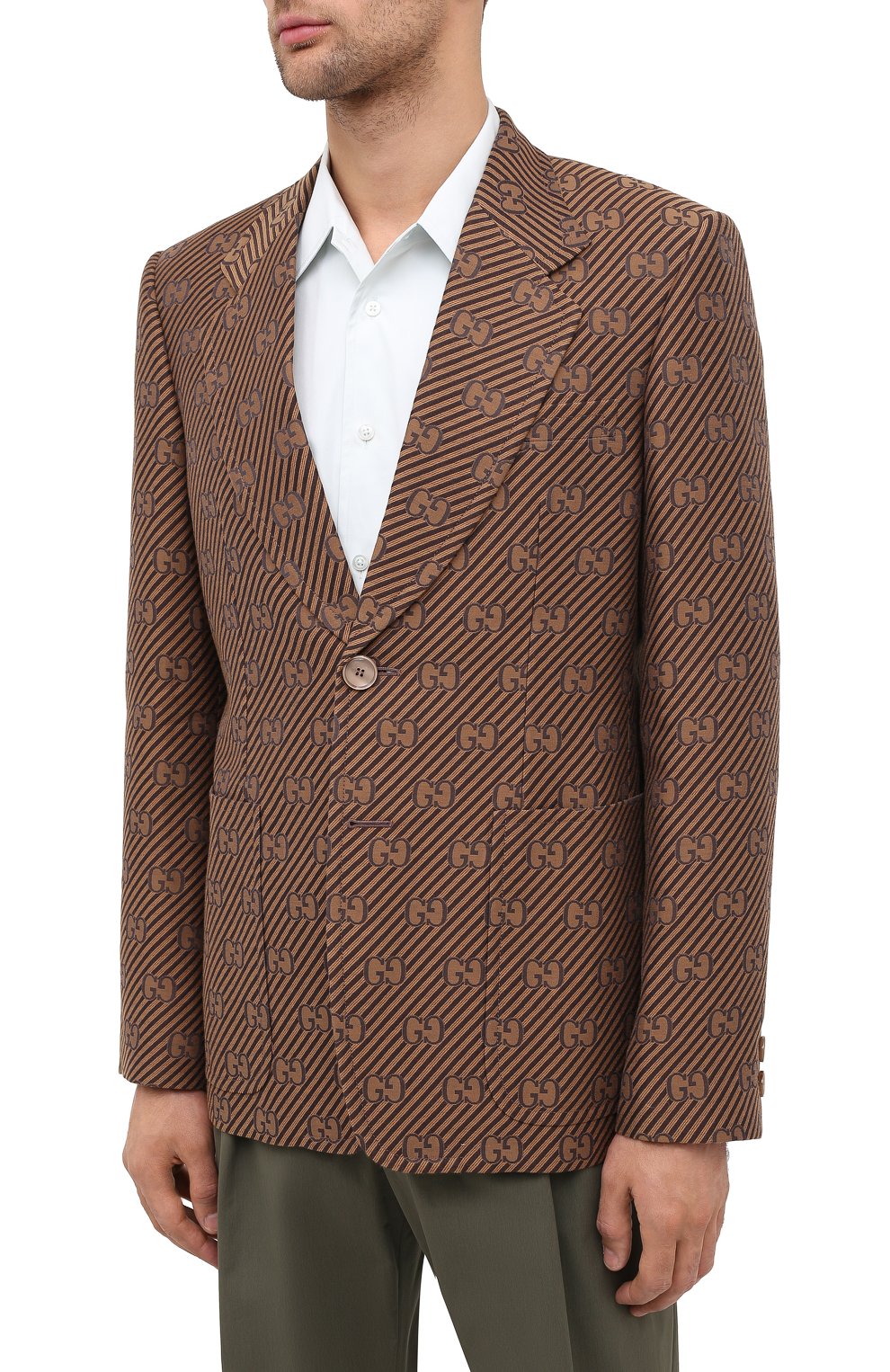 Пиджак из хлопка и шелка GUCCI, арт. 618666/ZAEAK, фото 4