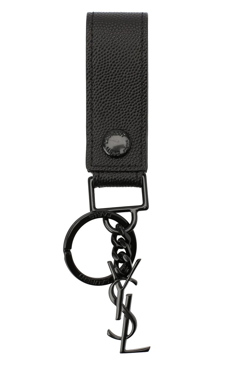 Мужской кожаный брелок SAINT LAURENT черного цвета, арт. 518323/BTY0U | Фото 1 (Материал: Натуральная кожа; Региональные ограничения белый список (Axapta Mercury): Не проставлено; Нос: Не проставлено)