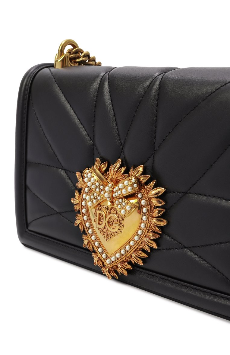 Женская сумка devotion small DOLCE & GABBANA черного цвета, арт. BB6652/AV967 | Фото 3 (Материал: Натуральная кожа; Размер: small; Ремень/цепочка: На ремешке; Сумки-технические: Сумки через плечо; Женское Кросс-КТ: Вечерняя сумка; Статус проверки: Проверена категория; Региональные ограничения белый список (Axapta Mercury): RU; Автоматизация Diginetica: Не назначено; Автоматизация ТО: Проставлено; Автоматизация состава: Проставлено)