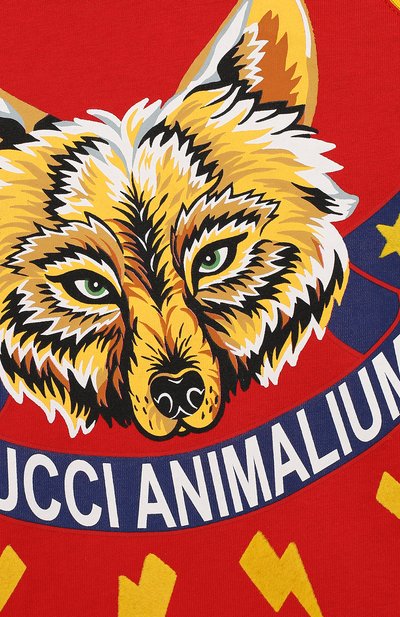 Хлопковый лонгслив с принтом GUCCI, арт. 512833/X9U00, фото 3