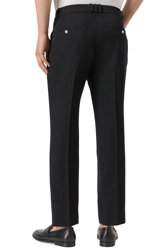 Шерстяные брюки Balmain FH1PM037/WC09 Чёрный  FH1PM037/WC09 Фото 4