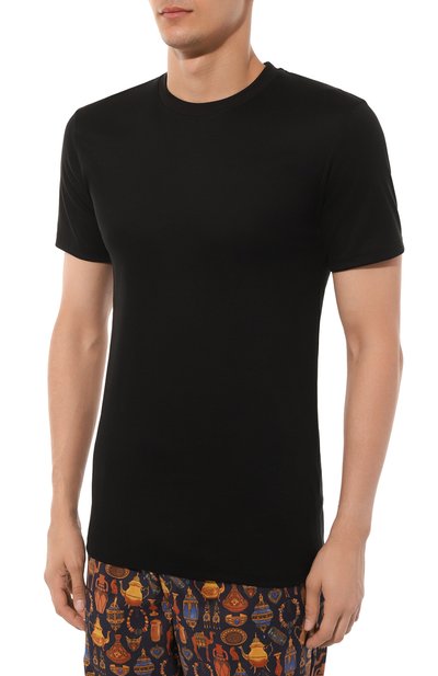 Хлопковая футболка ZIMMERLI черного цвета по цене 9950 руб., арт. 222-1473/M, фото 3 Хлопковая футболка ZIMMERLI, арт. 222-1473/M, фото 3