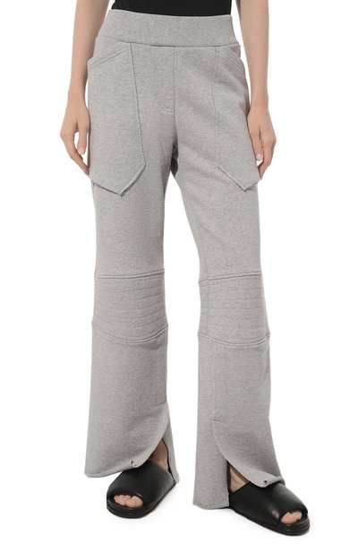 Хлопковые брюки WHO_AM серого цвета по цене 15900 руб., арт. FP1-P231-GRY, фото 3 Хлопковые брюки WHO_AM, арт. FP1-P231-GRY, фото 3