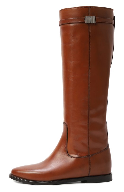 Кожаные сапоги Kiton D60812N0102402 Коричневый  D60812N0102402 Фото 4