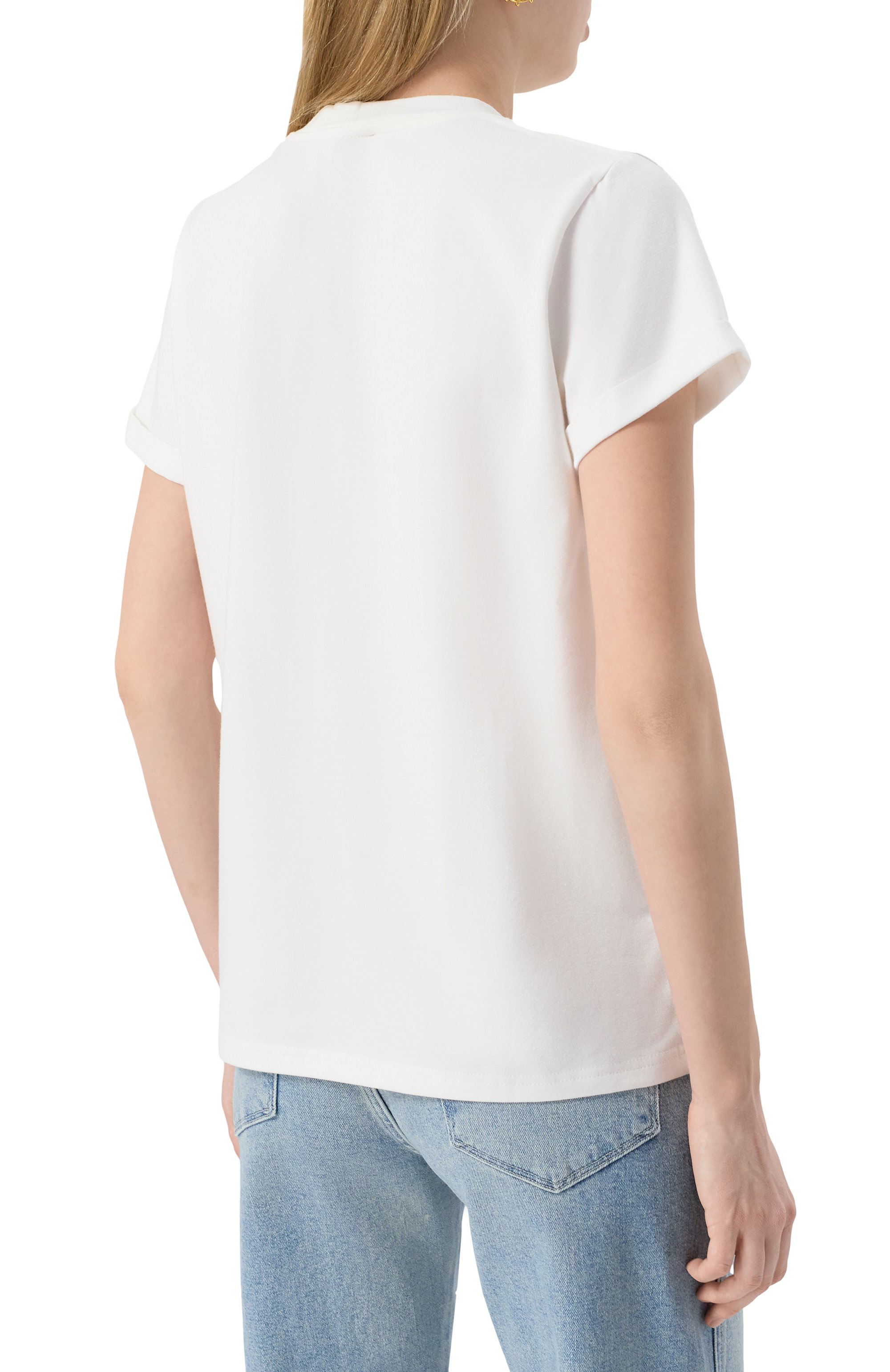 Хлопковая футболка SEVEN LAB белого цвета по цене 8190 руб., арт. CTR1.01.100.257.08109, фото 4 Хлопковая футболка SEVEN LAB, арт. CTR1.01.100.257.08109, фото 4