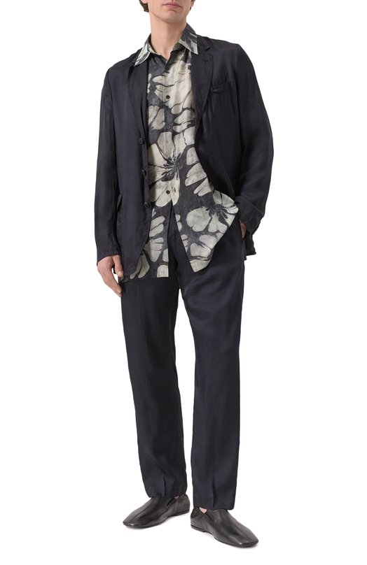 Пиджак из вискозы Dries Van Noten 251-020414-1427 Синий  251-020414-1427 Фото 2