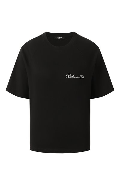 Женская хлопковая футболка BALMAIN, арт. CF1EG085/BC68