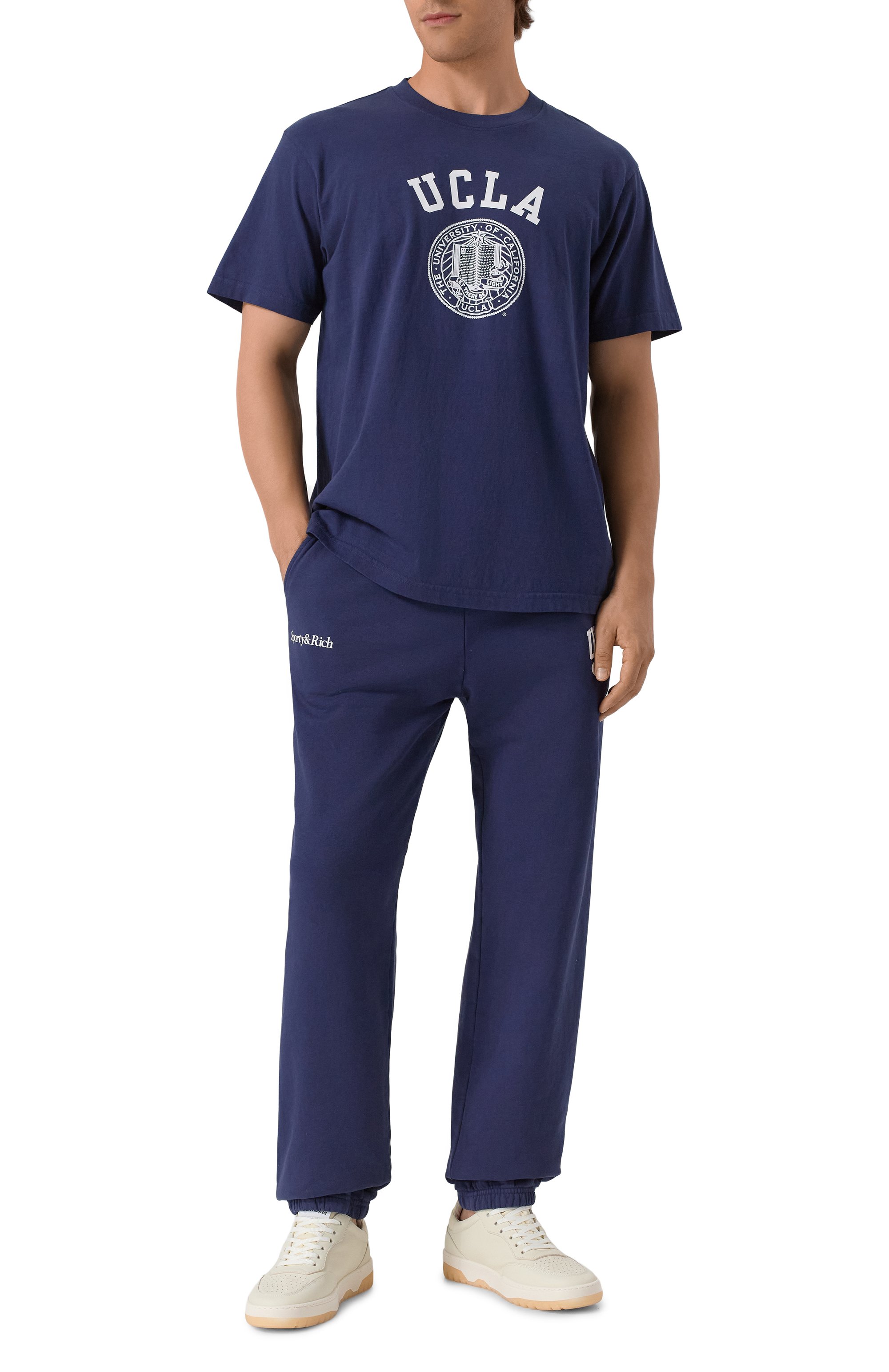 Хлопковые джоггеры sporty & rich x ucla SPORTY AND RICH, арт. PA036615670BL106, фото 2