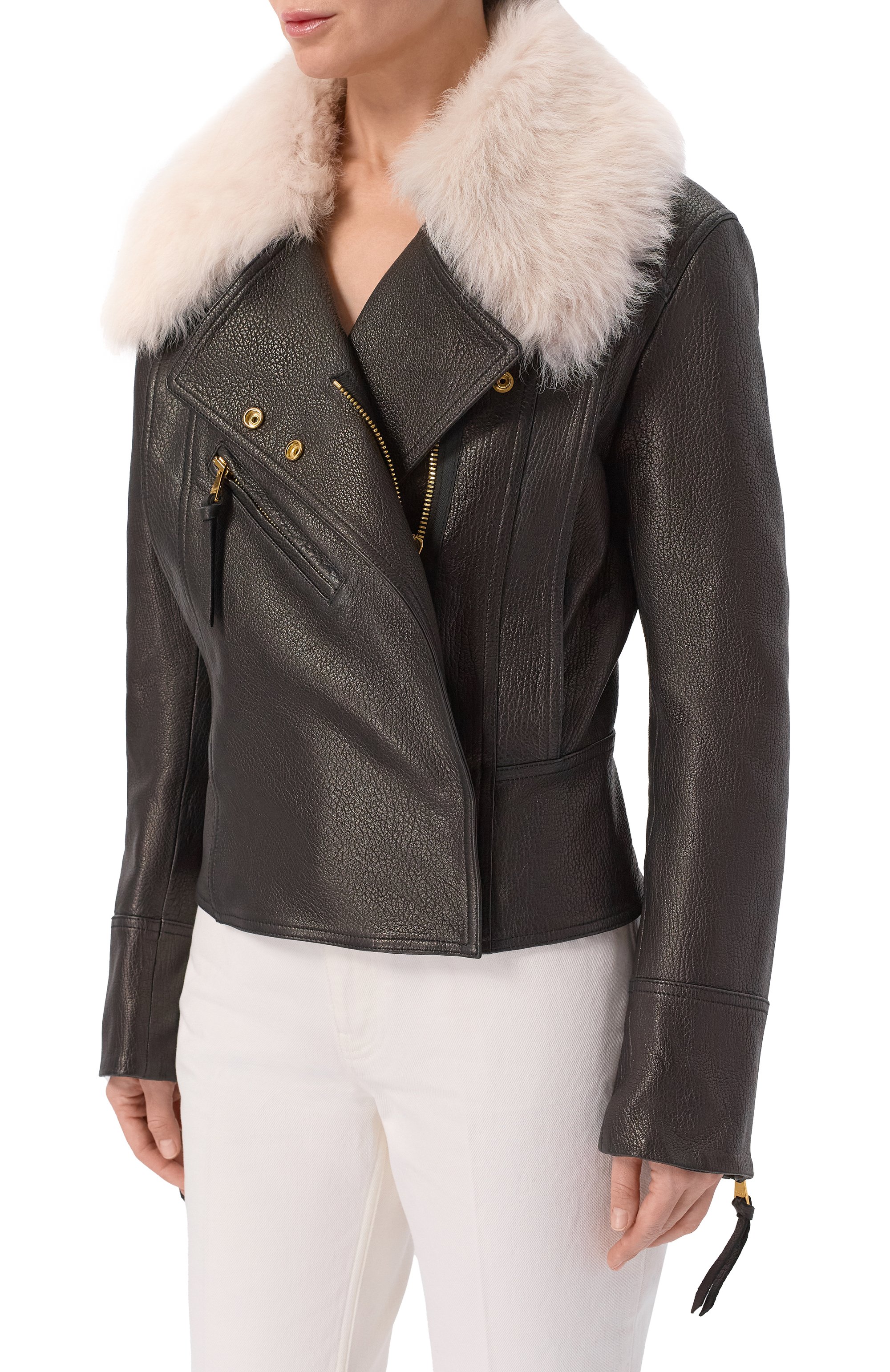 Кожаная куртка BALMAIN, арт. GF1TD215/LE31, фото 3