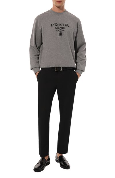 Хлопковый свитшот PRADA, арт. UJL148-1Y13-F0BD9-202, фото 2
