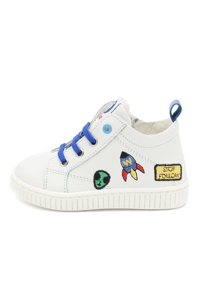 Кожаные кеды WALKEY белого цвета по цене 11500 руб., арт. Y1B4-40209-0092, фото 2 Кожаные кеды WALKEY, арт. Y1B4-40209-0092, фото 2