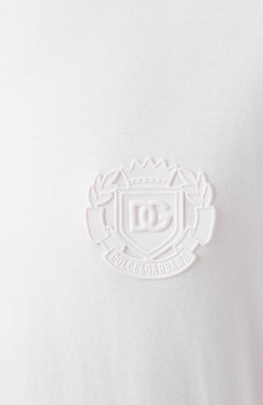 Хлопковая футболка Dolce & Gabbana G8PN9Z/G7NYJ Белый  G8PN9Z/G7NYJ Фото 6