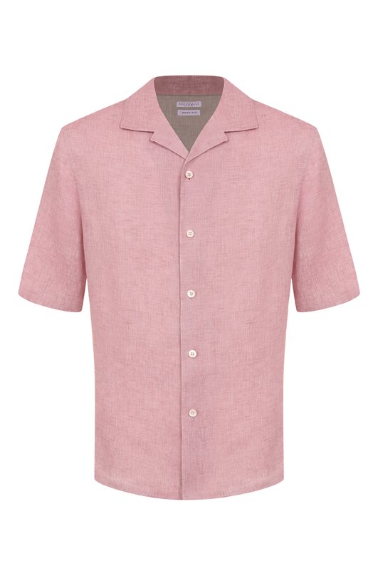 Льняная рубашка Brunello Cucinelli MM6840615 Розовый MM6840615