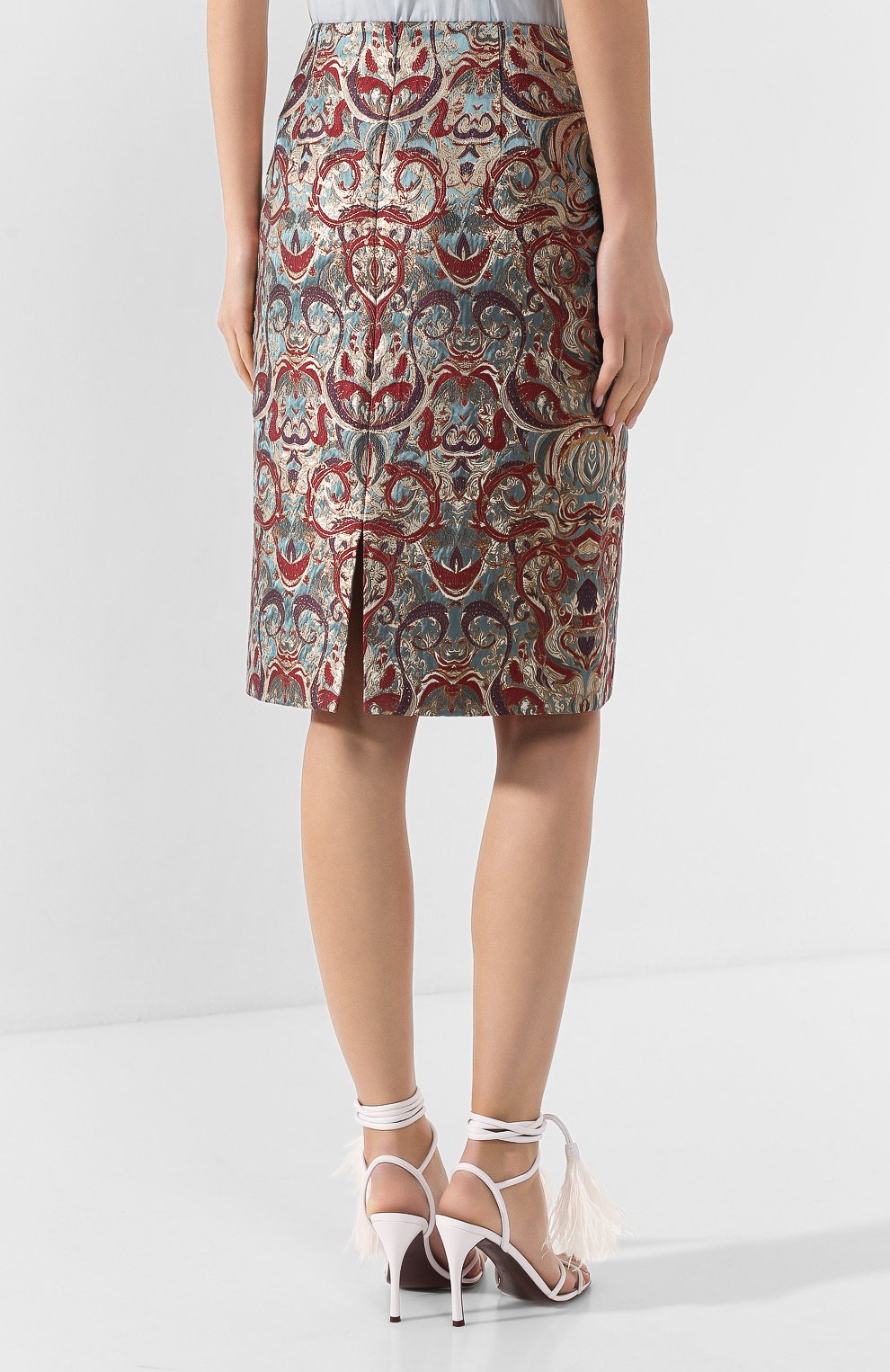 Юбка DRIES VAN NOTEN синего цвета по цене 47500 руб., арт. 201-10802-9367, фото 4 Юбка DRIES VAN NOTEN, арт. 201-10802-9367, фото 4