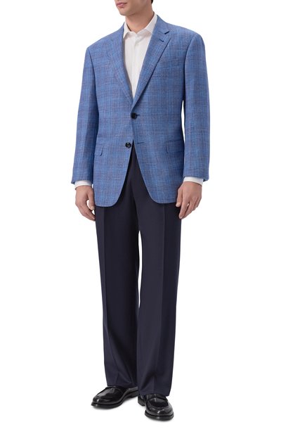 Шерстяные брюки CORNELIANI темно-синего цвета по цене 59950 руб., арт. 284L26/2A18111, фото 2 Шерстяные брюки CORNELIANI, арт. 284L26/2A18111, фото 2