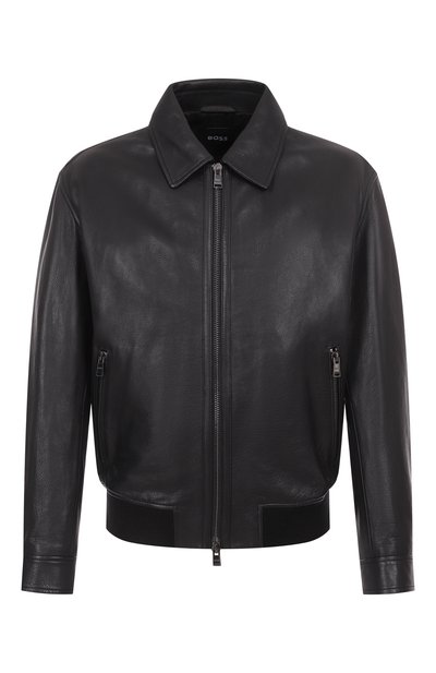 Мужской кожаный бомбер BOSS, арт. 50532807