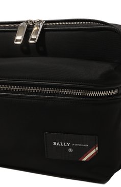 Мужская текстильная сумка BALLY черного цвета, арт. 594744/21397 | Фото 3 (Размер: medium; Материал: Натуральная кожа, Текстиль; Материал сплава: Проставлено; Ремень/цепочка: На ремешке; Драгоценные камни: Проставлено)