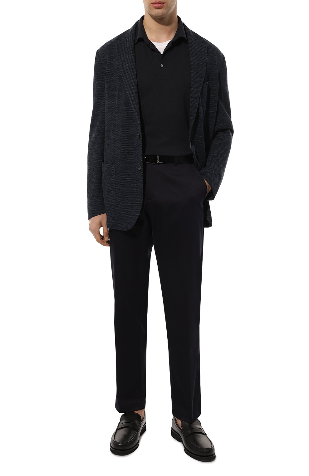 Поло из хлопка и шелка ZEGNA, арт. E8319A5/B773, фото 2