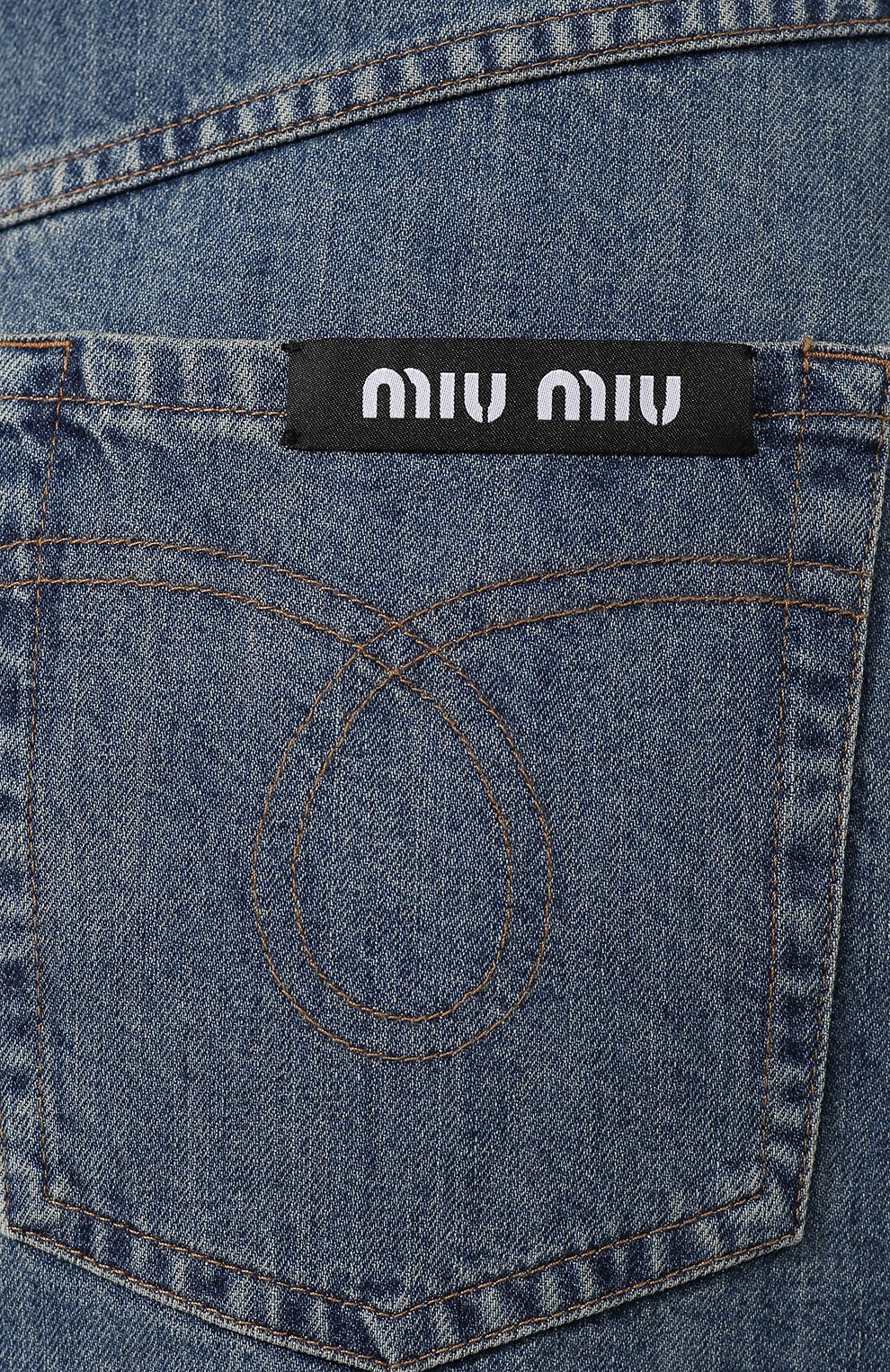 Джинсовая юбка MIU MIU синего цвета по цене 68000 руб., арт. GWD170-1QGT-F0008, фото 5 Джинсовая юбка MIU MIU, арт. GWD170-1QGT-F0008, фото 5