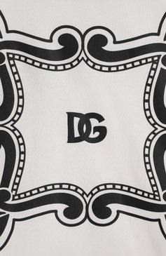 Детская хлопковая футболка DOLCE & GABBANA черно-белого цвета, арт. L4JTHV/G70K3/8-14 | Фото 3 (Рукава: Короткие; Мальчики Кросс-КТ: Футболка-одежда; Материал внешний: Хлопок; Ростовка одежда: 8 лет | 128 см, 13 - 15 лет | 158 см, 16 лет | 164 см)