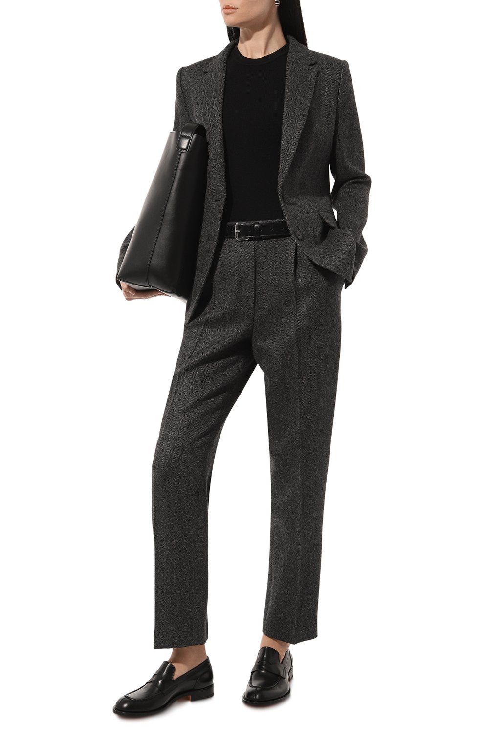 Кожаные пенни-лоферы SANTONI черного цвета по цене 68600 руб., арт. WUFL70432BJ2BSV4N01, фото 2 Кожаные пенни-лоферы SANTONI, арт. WUFL70432BJ2BSV4N01, фото 2