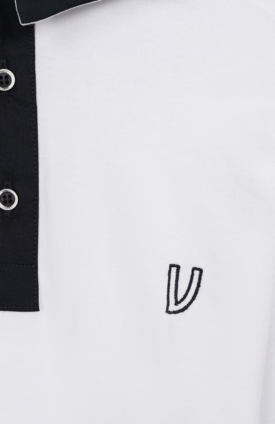 Хлопковое поло VARCI белого цвета по цене 15750 руб., арт. VR2537/6A-8A, фото 3 Хлопковое поло VARCI, арт. VR2537/6A-8A, фото 3