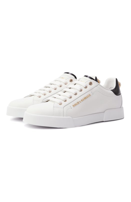 Кожаные кеды Portofino Dolce & Gabbana CK2329/AH506 Белый CK2329/AH506