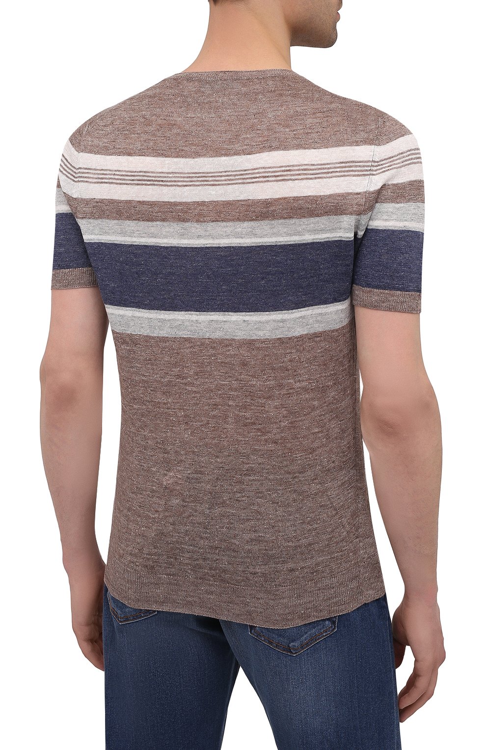 Льняной джемпер GRAN SASSO коричневого цвета по цене 18950 руб., арт. 57177/24811, фото 4 Льняной джемпер GRAN SASSO, арт. 57177/24811, фото 4