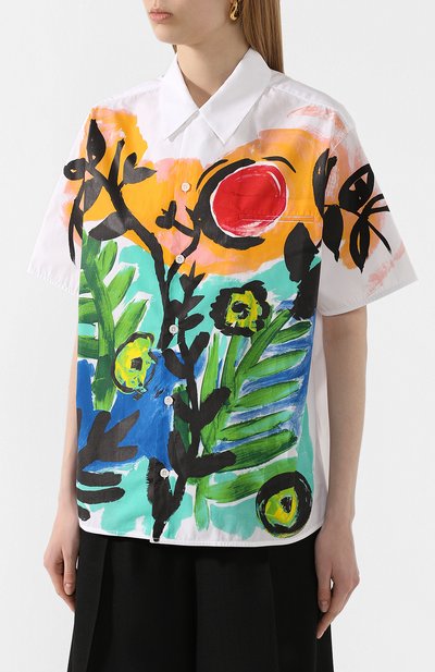 Хлопковая рубашка MARNI, арт. CAMAW49P14/SCQ73, фото 3