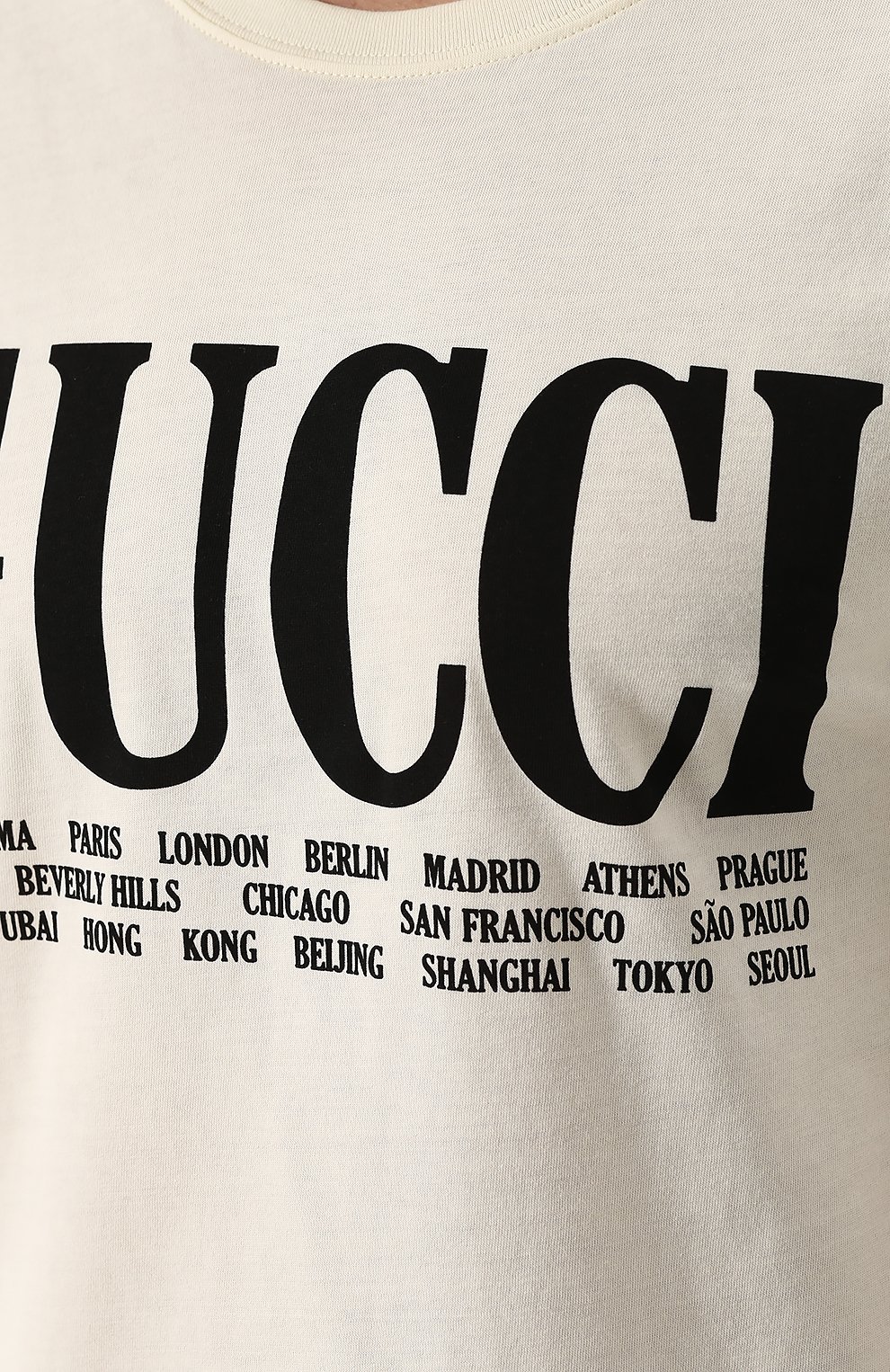 Хлопковая футболка с принтом GUCCI, арт. 493117/X3M22, фото 5