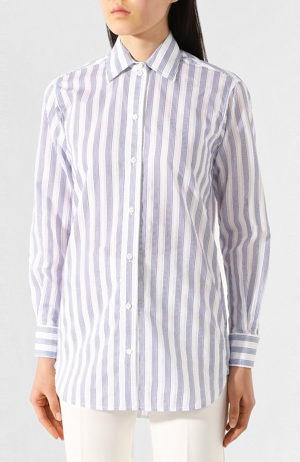 Хлопковая рубашка VICTORIA BECKHAM, арт. 1120WSH000959B, фото 3