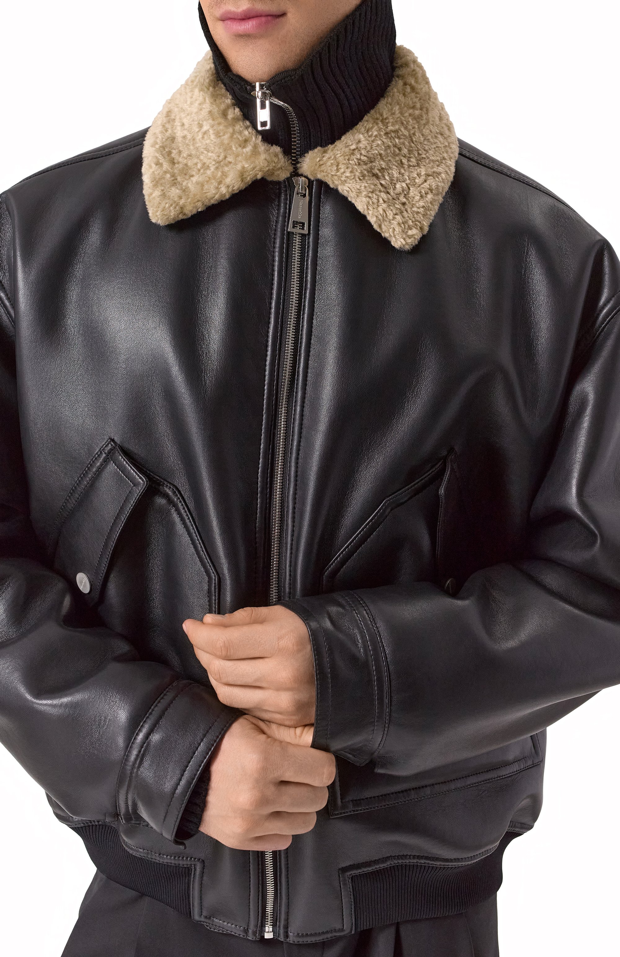 Бомбер из экокожи NANUSHKA, арт. NM24FWJK02168, фото 5