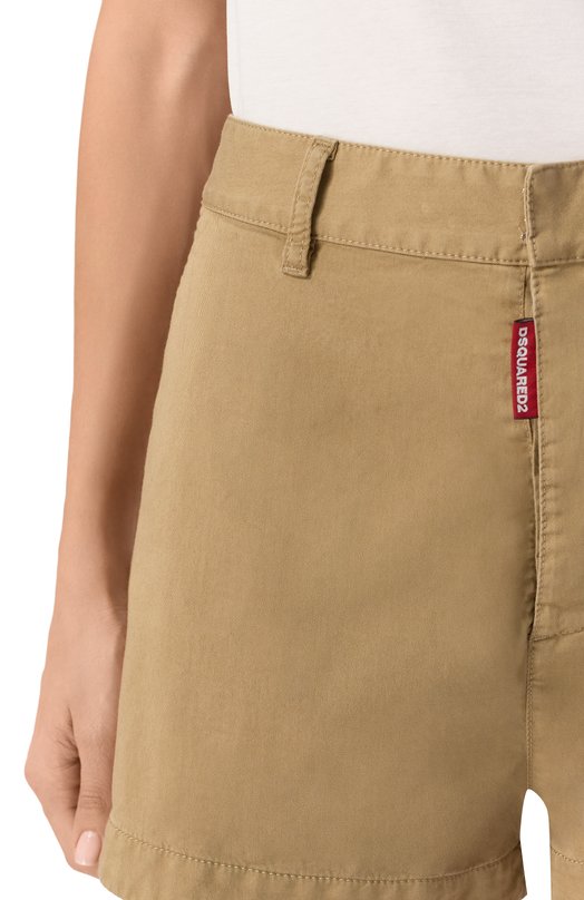 Хлопковые шорты Dsquared2 S73MU0238/S78499 Бежевый  S73MU0238/S78499 Фото 5