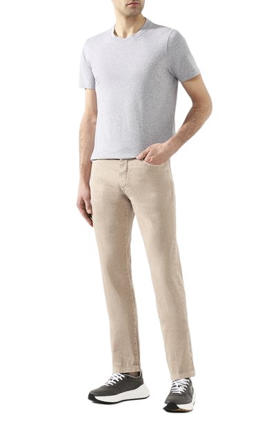 Брюки изо льна и хлопка LORO PIANA бежевого цвета по цене 53150 руб., арт. FAI1646, фото 2 Брюки изо льна и хлопка LORO PIANA, арт. FAI1646, фото 2