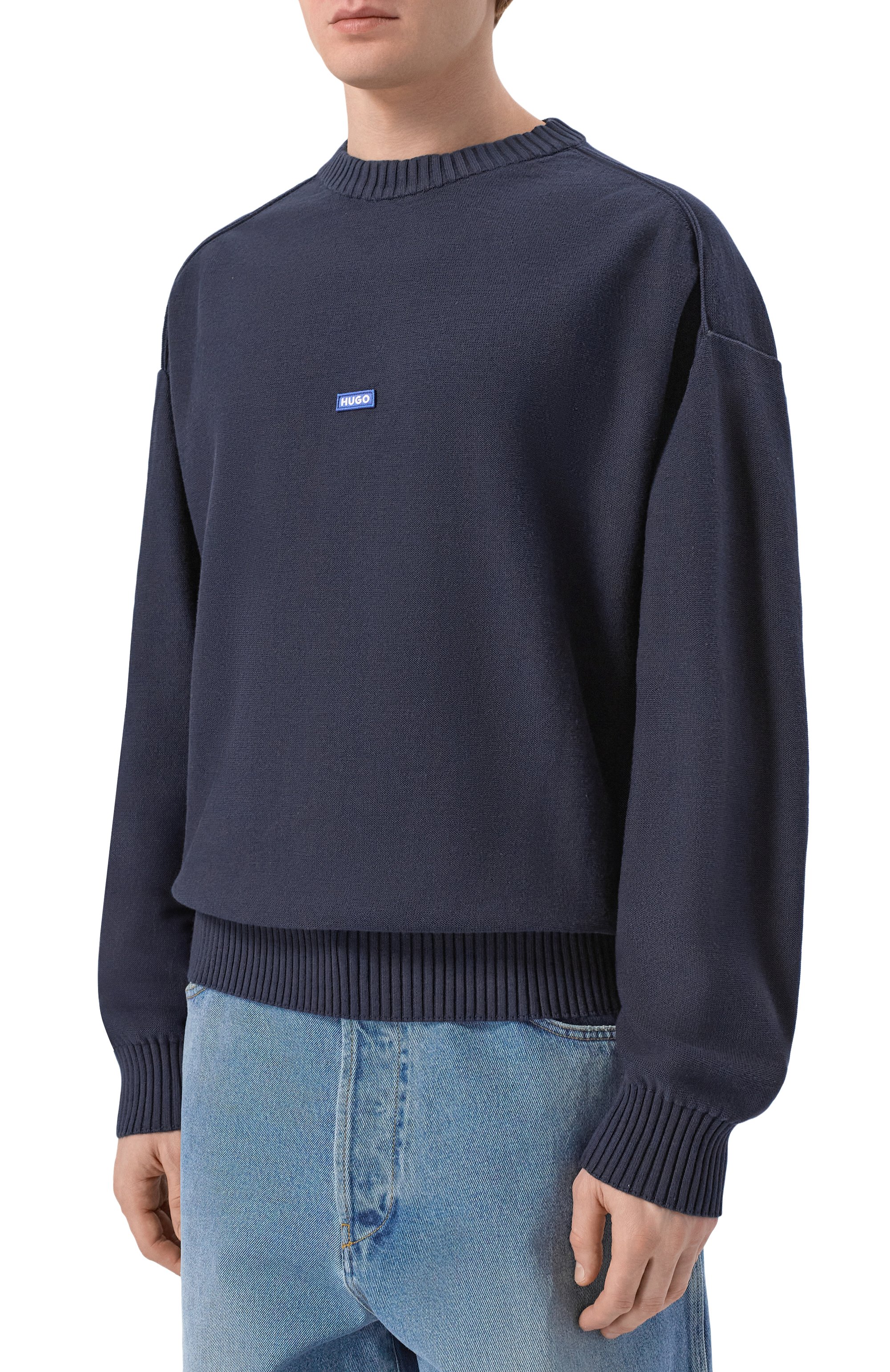 Хлопковый свитер HUGO BLUE, арт. 50553601, фото 3