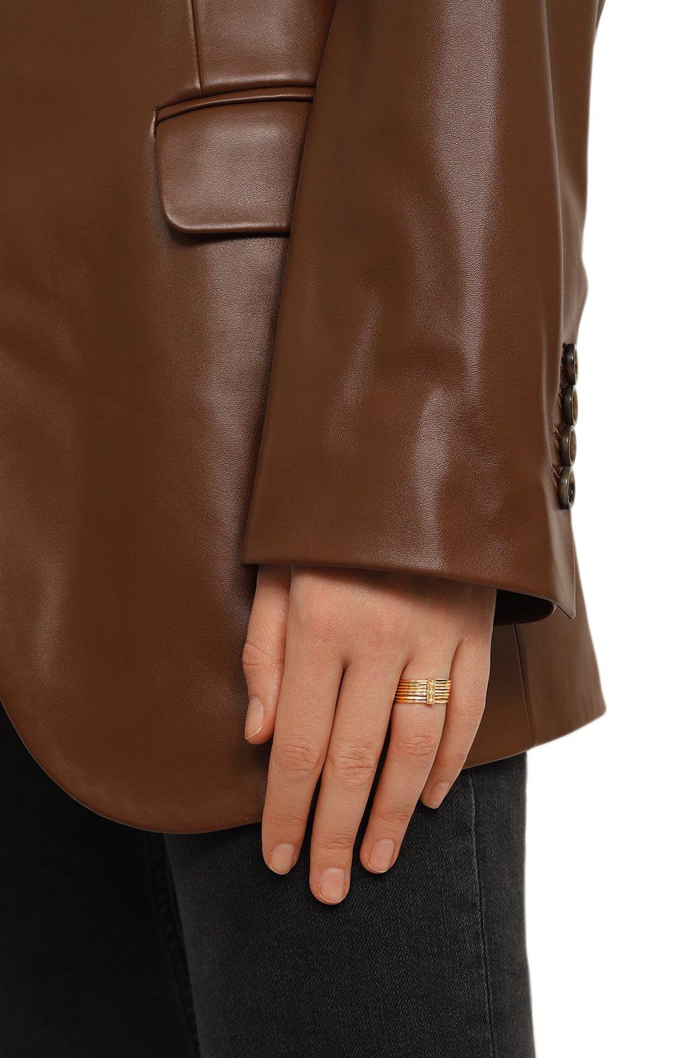 Кольцо HANKA_IN золотого цвета по цене 18100 руб., арт. DEEP-BA54-3M, фото 2 Кольцо HANKA_IN, арт. DEEP-BA54-3M, фото 2