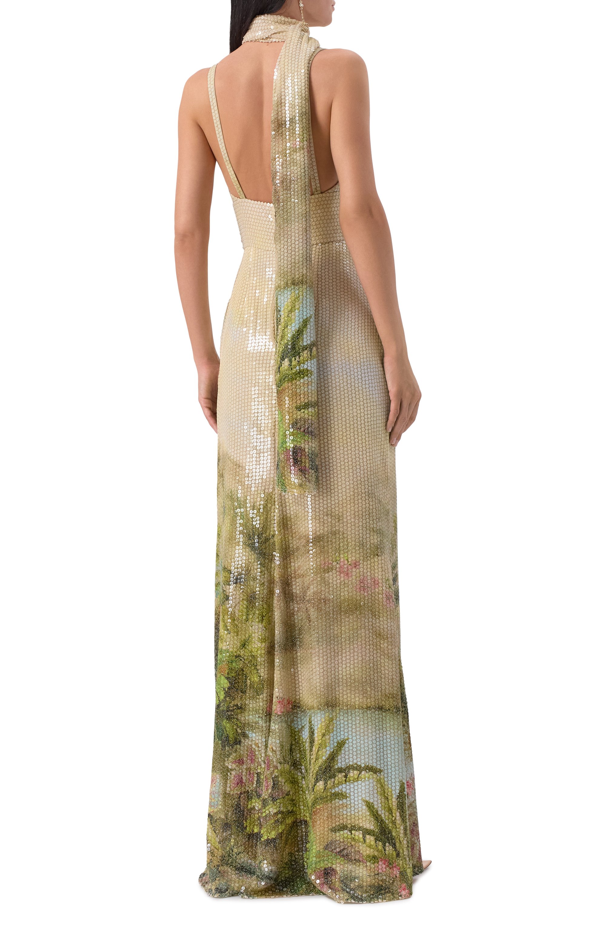 Платье с отделкой пайетками ELIE SAAB, арт. D0632PS25_SET, фото 4