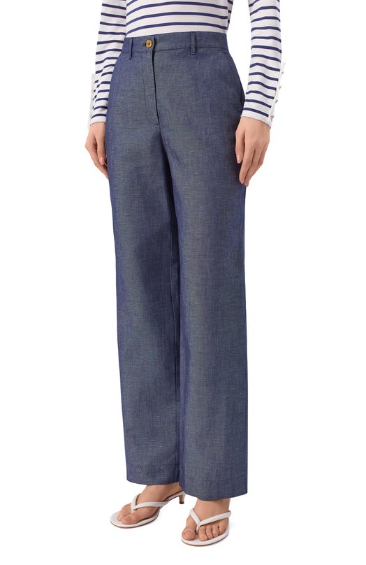 Брюки из хлопка и льна Gran Sasso 76280/60500 Синий  76280/60500 Фото 3