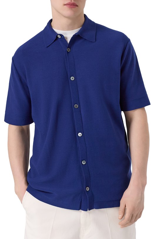 Хлопковая рубашка Van Laack SAFIR0S/S00301 Синий  SAFIR0S/S00301 Фото 3