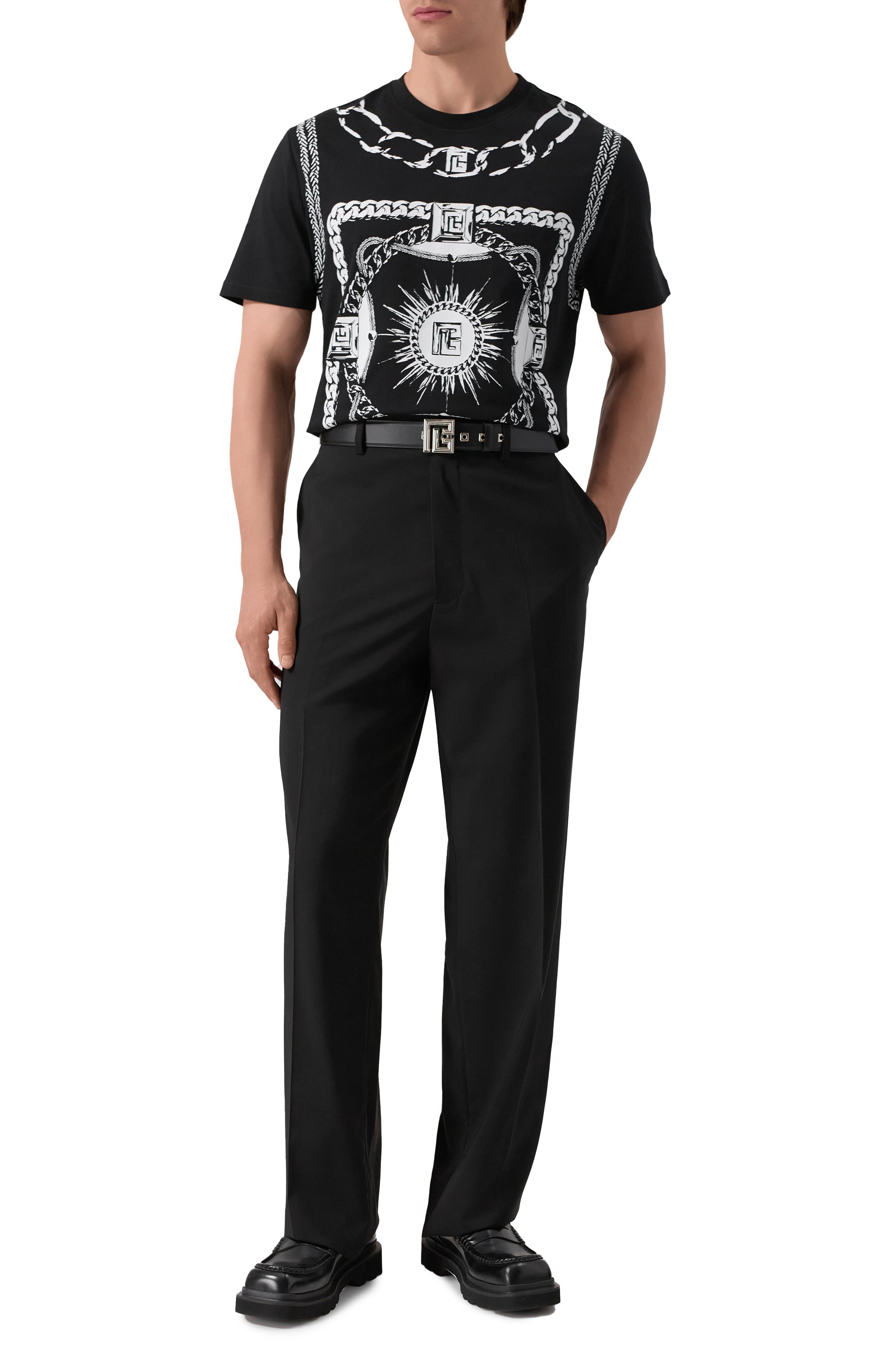 Хлопковая футболка BALMAIN, арт. FH1EG000/GF08, фото 2