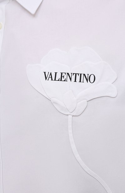 Хлопковая рубашка VALENTINO белого цвета по цене 89950 руб., арт. WV3ABA957H8, фото 5 Хлопковая рубашка VALENTINO, арт. WV3ABA957H8, фото 5