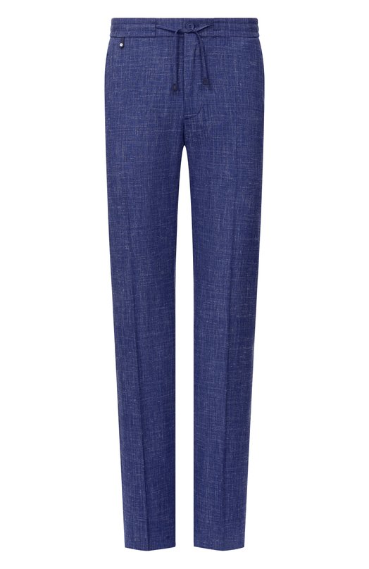 Брюки из шерсти и шелка Stefano Ricci M1T610021A/WKL08U Синий M1T610021A/WKL08U