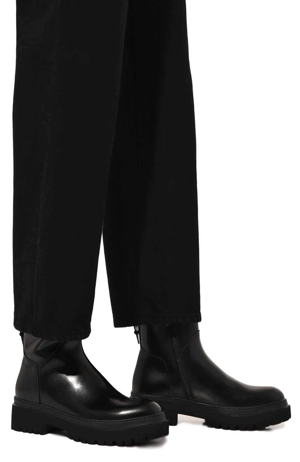 Кожаные ботинки PANTANETTI черного цвета по цене 51450 руб., арт. 18176CM/IBIS, фото 3 Кожаные ботинки PANTANETTI, арт. 18176CM/IBIS, фото 3