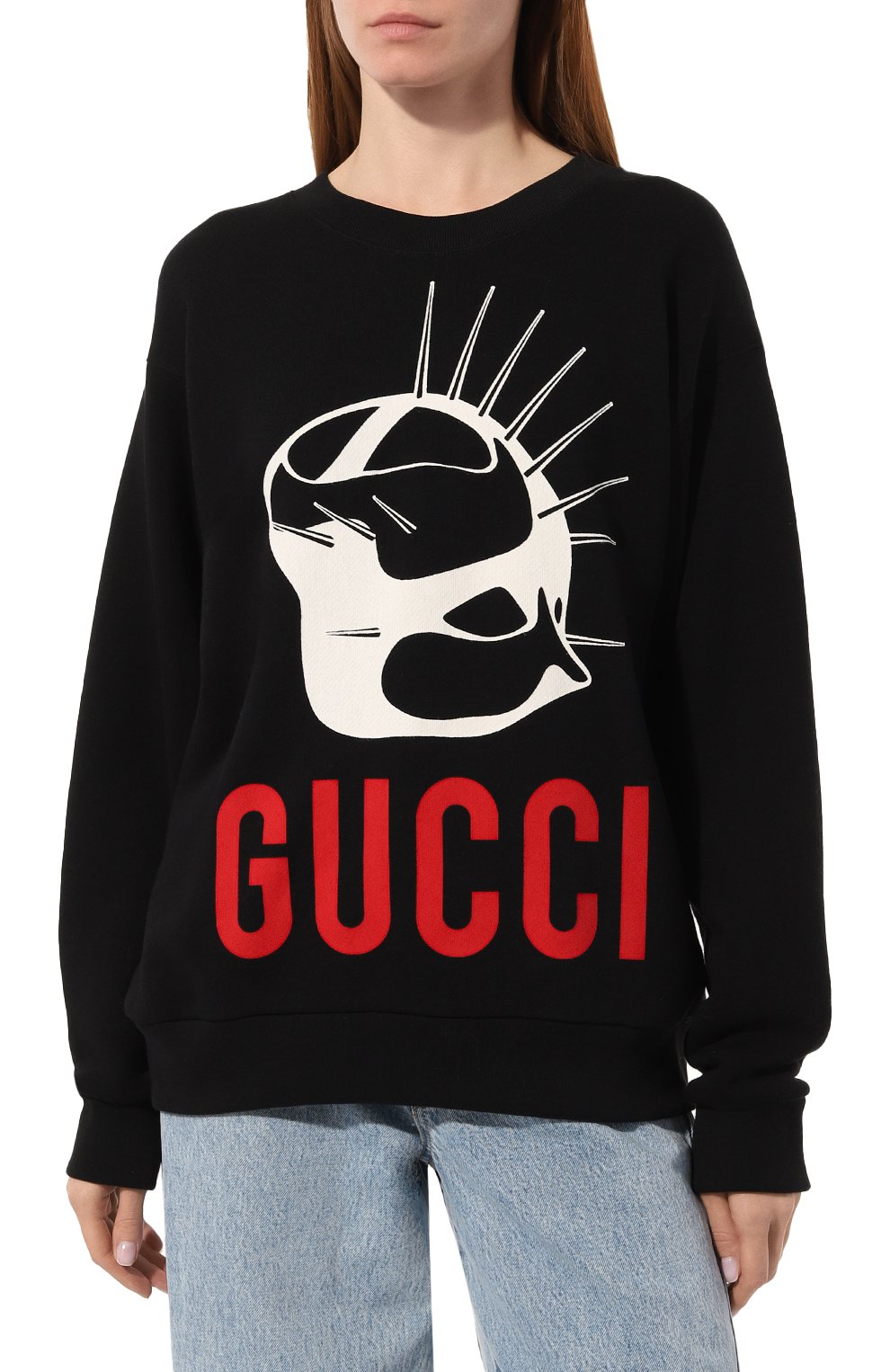 Хлопковый свитшот GUCCI черного цвета по цене 113000 руб., арт. 469250 XJBUG, фото 3 Хлопковый свитшот GUCCI, арт. 469250 XJBUG, фото 3