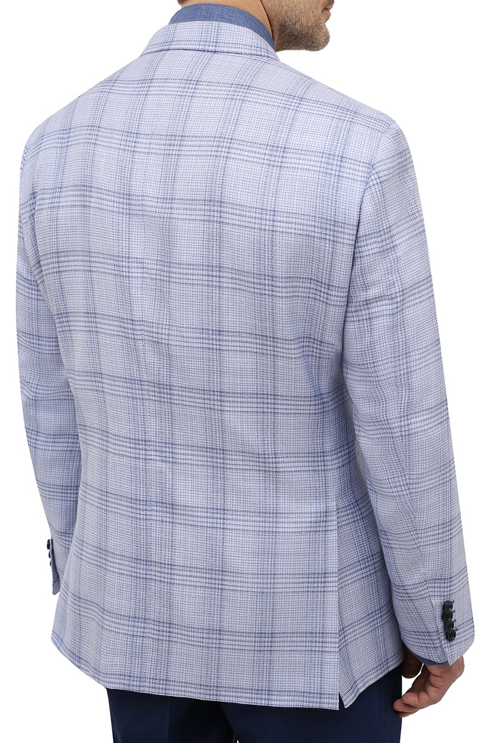 Пиджак из шерсти и шелка BRIONI голубого цвета по цене 531500 руб., арт. RGH00R/P0A7H/PARLAMENT0, фото 4 Пиджак из шерсти и шелка BRIONI, арт. RGH00R/P0A7H/PARLAMENT0, фото 4